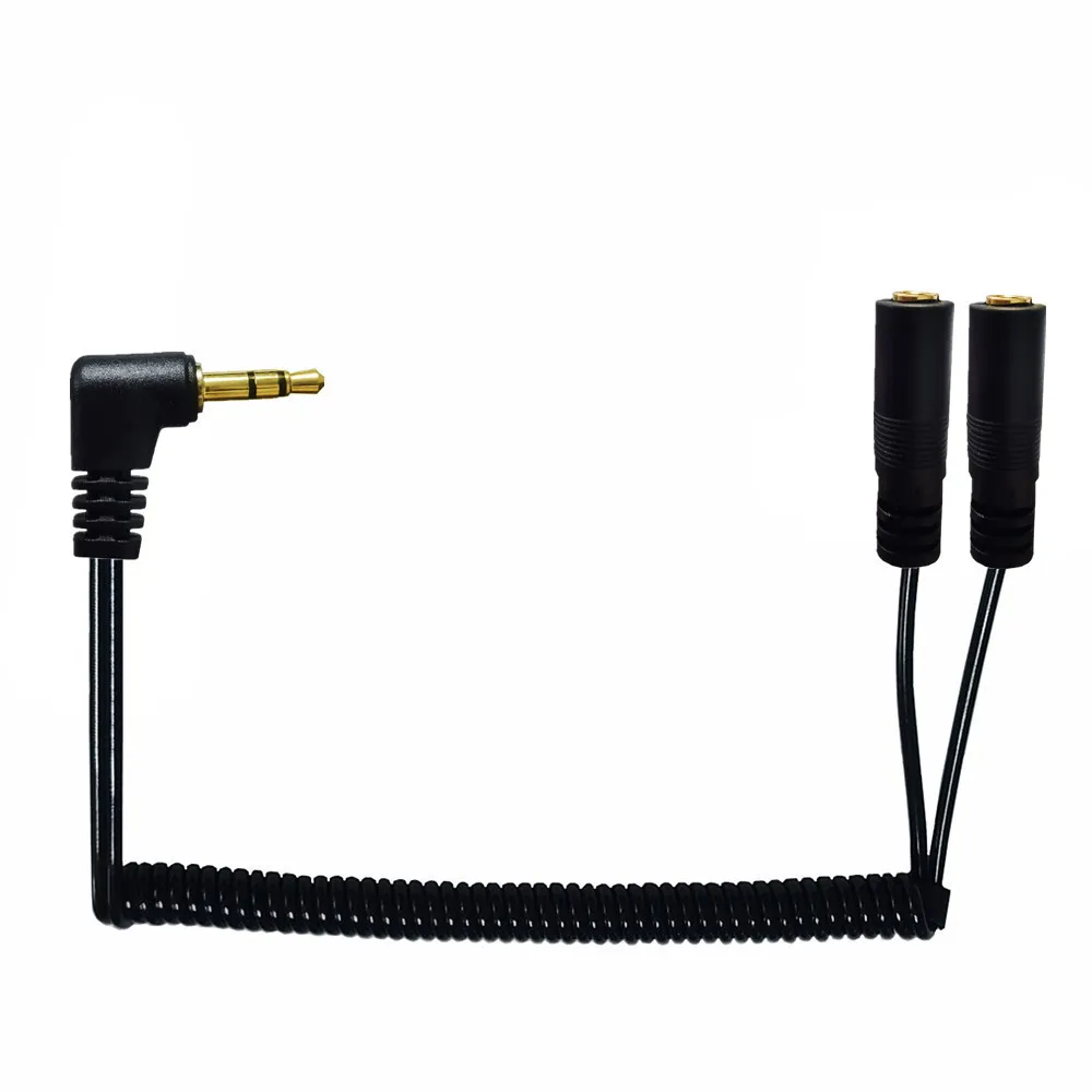 Спиральный аудиокабель спиральный 3 5 мм аудио стерео Y-разветвитель кабель для