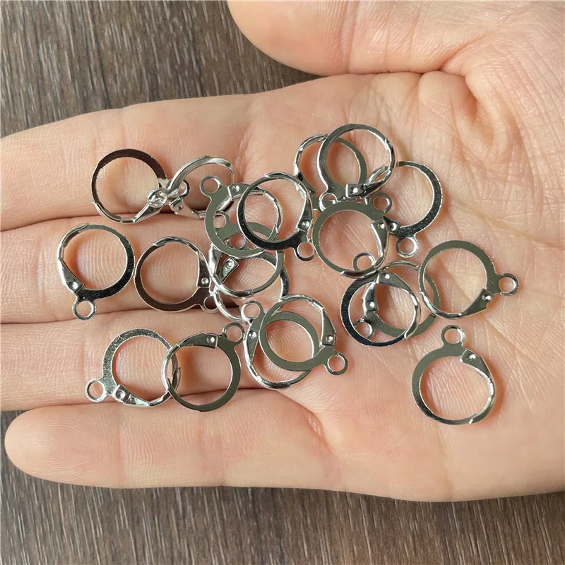 60 шт. аксессуары для ушных колец и пряжек ушей DIY Готовые глазурованные серьги с
