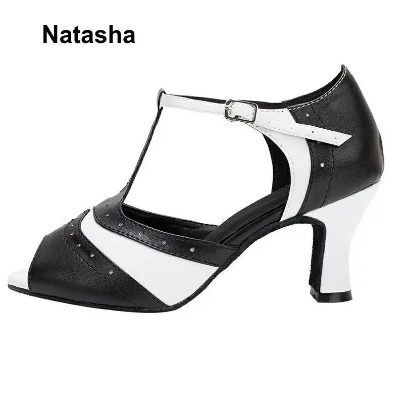 Женские танцевальные туфли Наташа бальные для танго и сальсы мягкие на высоком