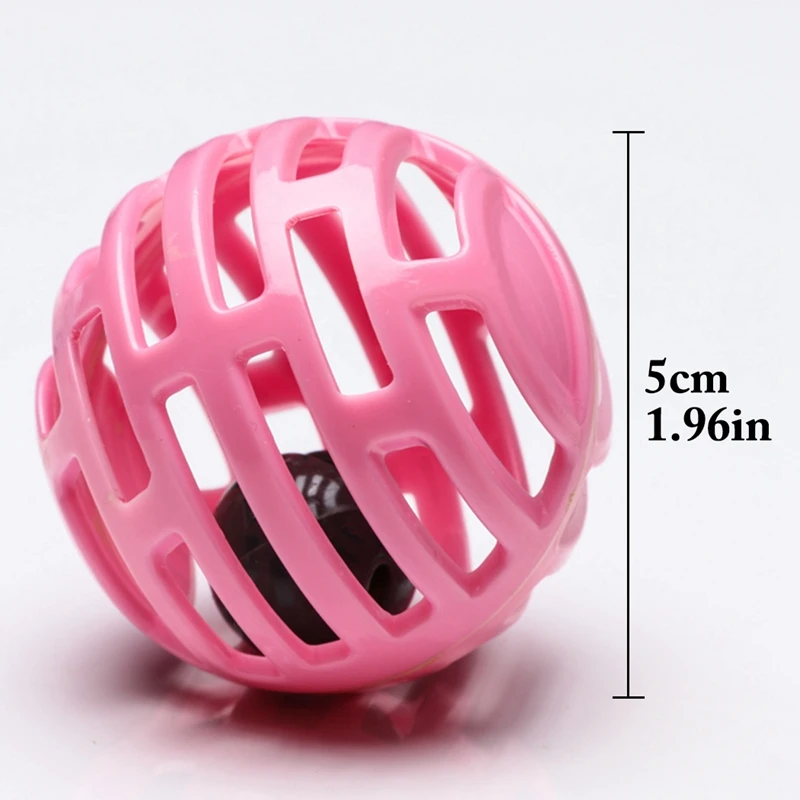 

5PCS 1.97in Random Color Lattice Ball Cat Toy Lightweight Kitten Bell Toy Play Ball Interactive Toys Cat Chase Toys Dorakitten