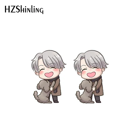 2021 Yuri on Ice мультфильм аниме тепло серьги гвоздики акриловые смолы эпоксидные