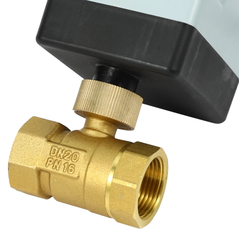 

Brass Motorized Ball Valve Two Control Electric Actuator AC110-220V 2 Way DN20 with Manual Switch