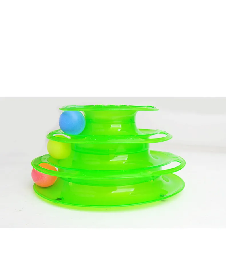 Три слоя кошка игрушка башня треков диска котенок интеллект IQ тренировка