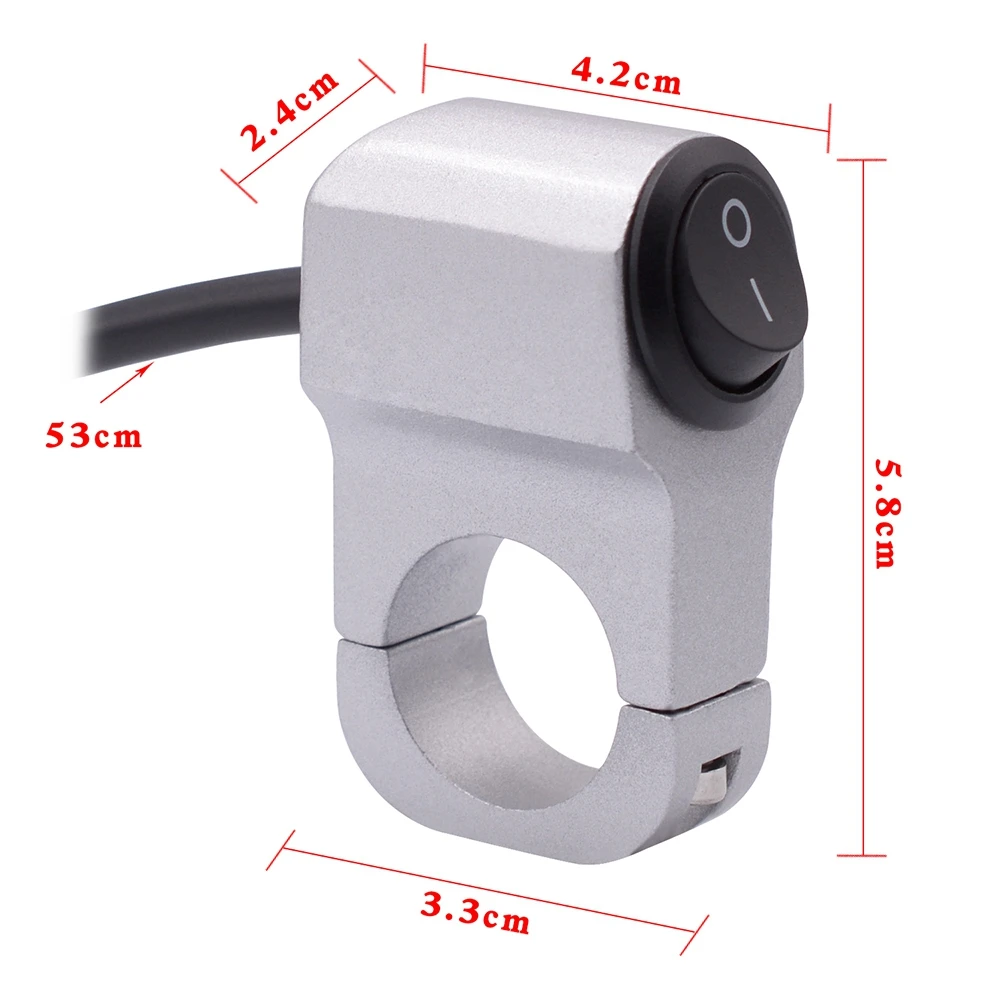 

Light On / Off Switch for Universal Motorcycle Handlebar 12V Waterproof Headlight Fog Light Double Flash Light Switch Button