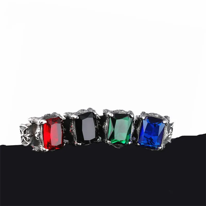 Мужское Винтажное кольцо с квадратным камнем инкрустированное металлом