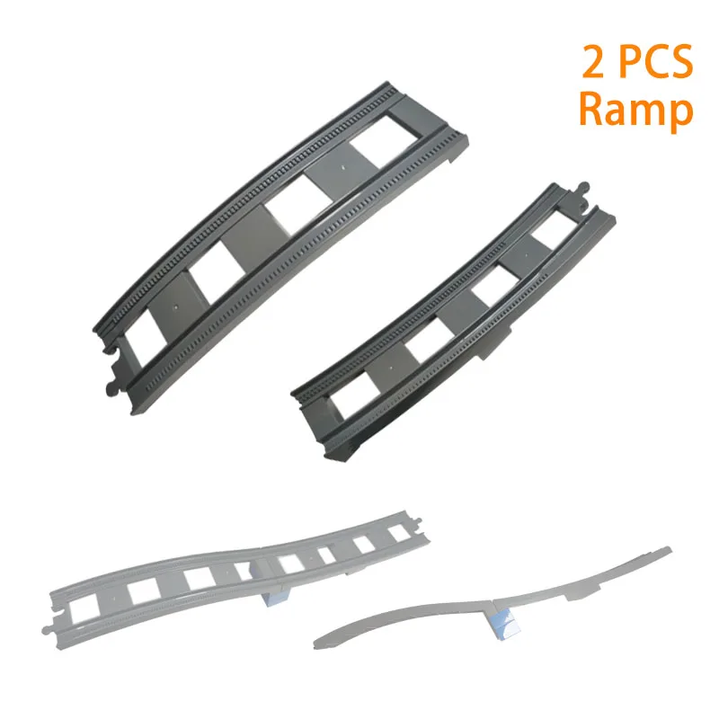 Большой набор кирпичей железнодорожный трек рампа совместимый с большим