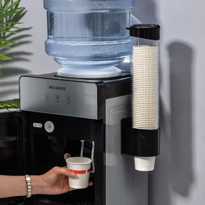 Disposable Paper Cups Dispenser Plastic Cup Holder for Water Dispenser Wall Mounted Automatic Cup Storage Rack Cups Container