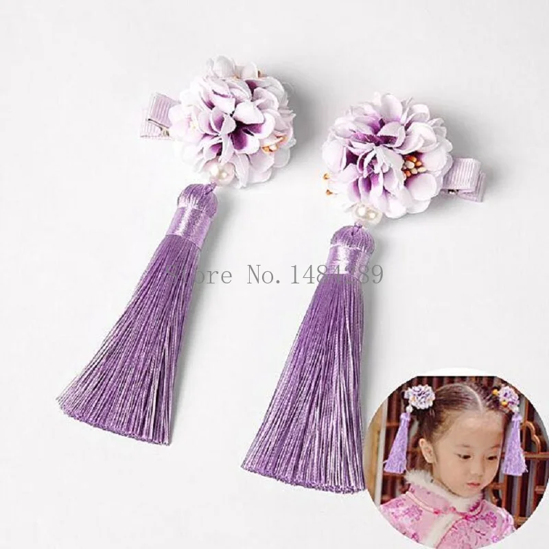 2 шт./компл. мульти Стиль девочек заколки для волос в традиционном китайском стиле