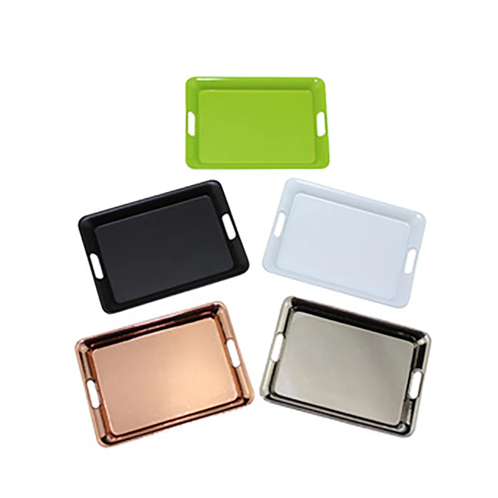 

1Pcs 1/12 Dollhouse Miniature Accessories Mini Alloy Tray Simulation Furniture Model Toys for Doll House Decoration