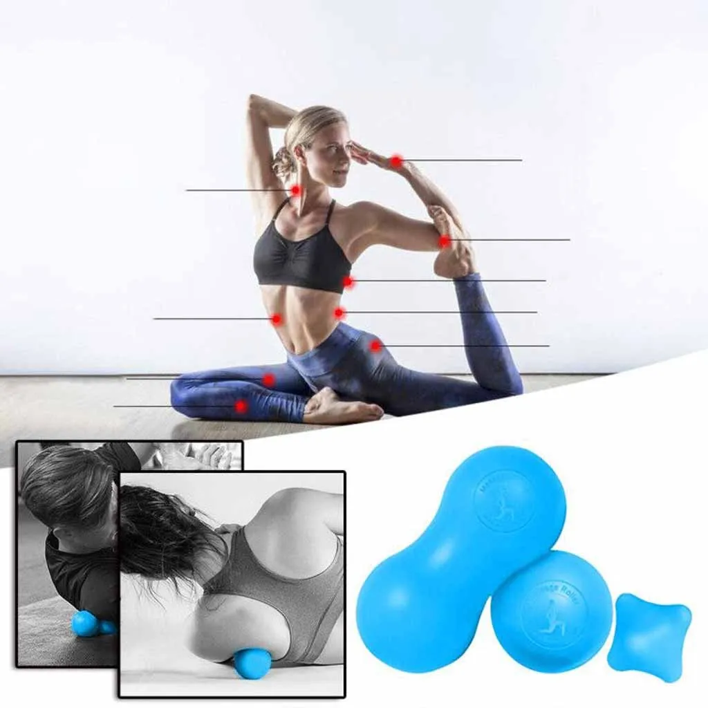 

Silicone Yoga cervical Membrane Rehabilitation Ball Fascia Ball Massage Yoga Exercise Relieve Pain Hexagonal silicone massage ba