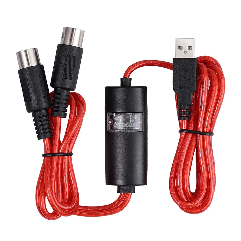 5-контактный миди для USB-кабель адаптера преобразователя Windows Mac Ios ноутбук к