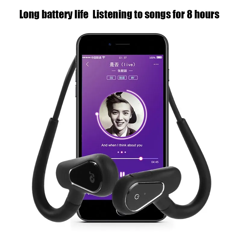 

Bluetooth-гарнитура A01 с костной проводимостью и поддержкой Bluetooth 5,0, водонепроницаемая, с защитой от пота, с MP3-плеером на 16 ГБ, для смартфонов IOS