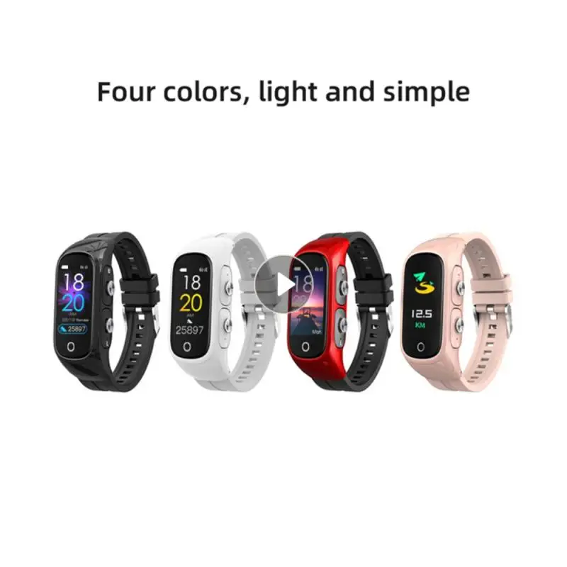 

N8 Bluetooth-compatible Smart Watch Full Touch Screen Heart Rate Fitness Wireless Headset Bracelet Sport Waterproof Smartwatch