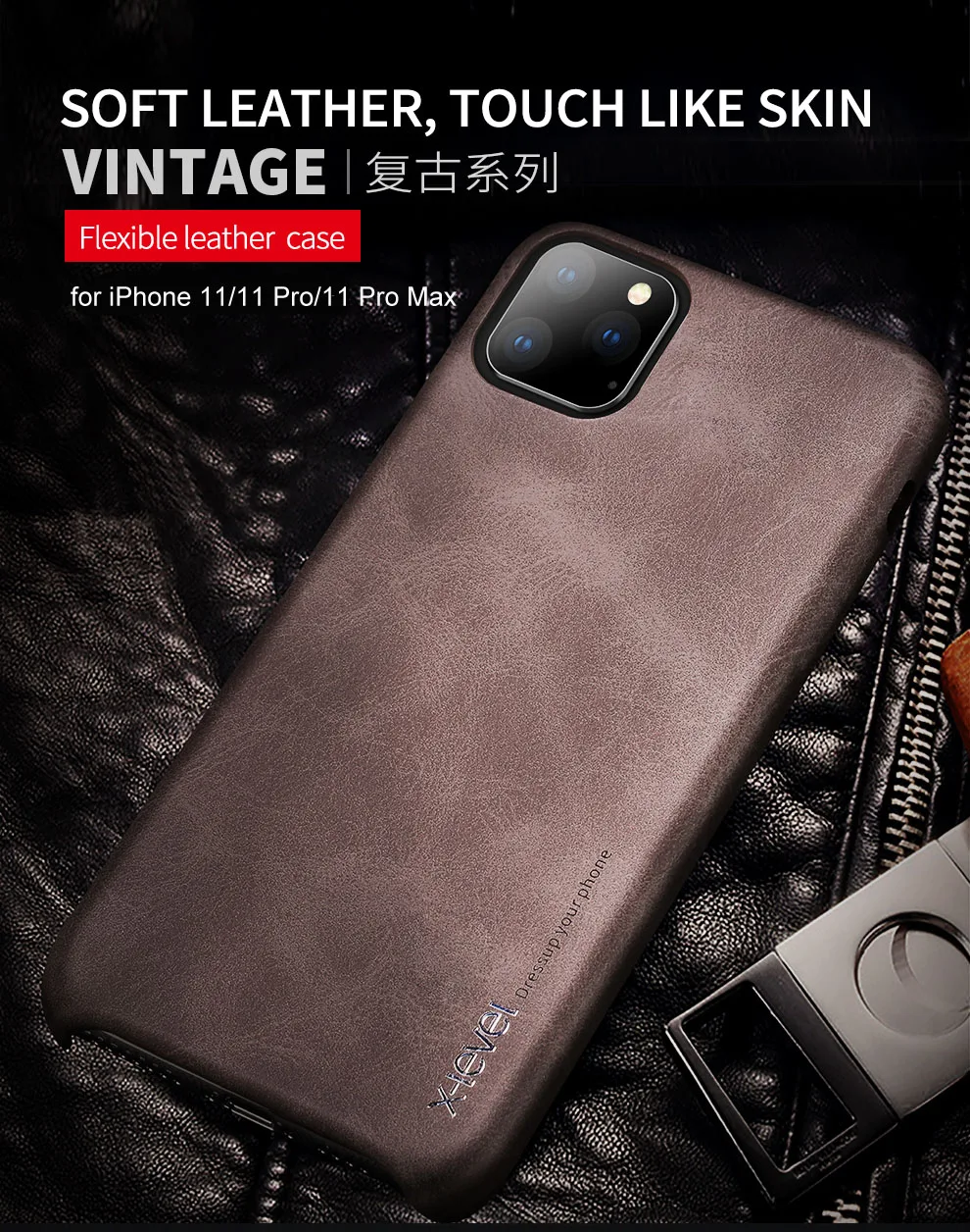 Для iPhone 11 Pro 5,8 чехол, X-Level роскошный винтажный кожаный чехол для iPhone 11 Pro Max 6,5/6,1 чехол для задней панели Hoesje