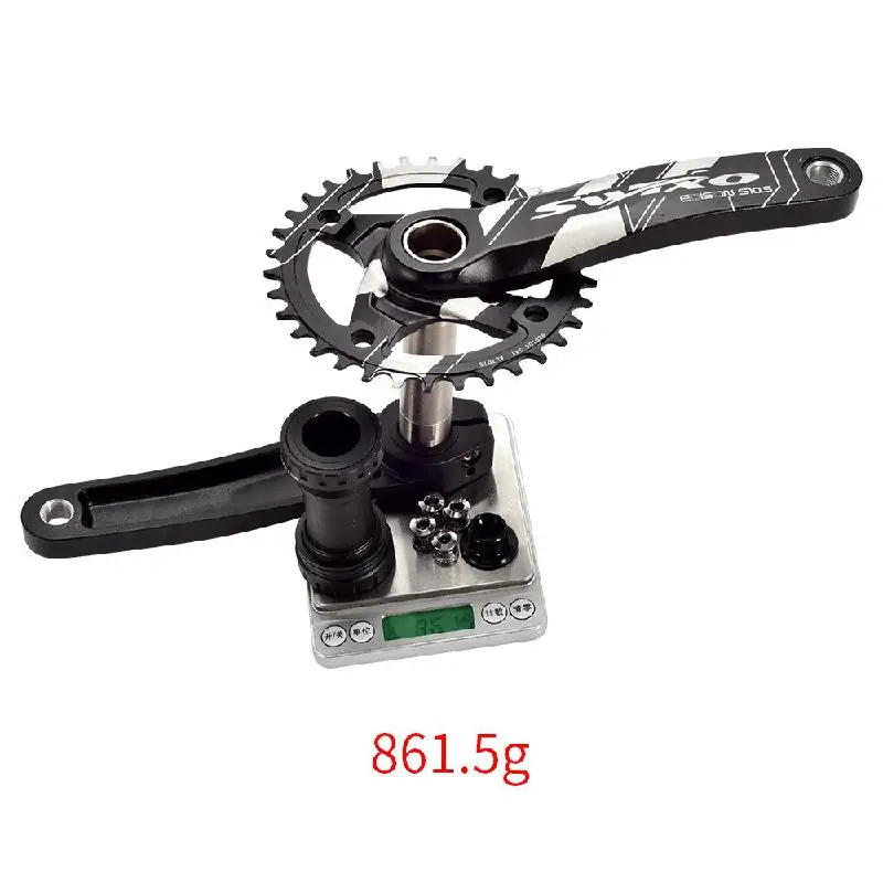 

Mountain Bike Aluminum Alloy 104bcd170mm Crank Hollow Integrated Tooth Plate Crank Group Changed To Single Bicycle Parts
