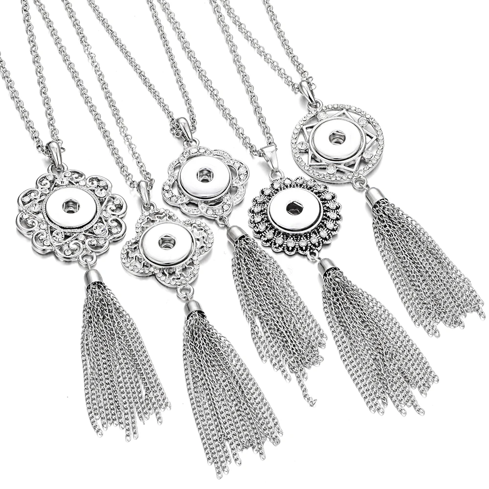 Новое ювелирное изделие с длинной кисточкой ожерелье кнопкой винтажное