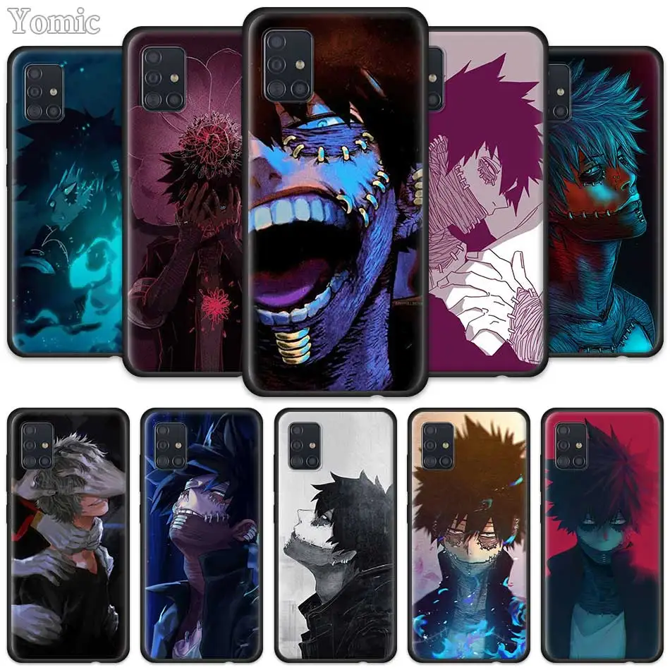 

Soft Phone Case for Samsung Galaxy A50 A51 A70 A71 A10 A20 E A30 S A31 A40 A41 Silicone Black Cover Dabi Boku No Hero Academia