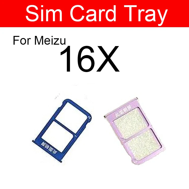 Держатель лотка для SIM-карты Meizu 16X Micro Sim Слот карты адаптер запасные части |