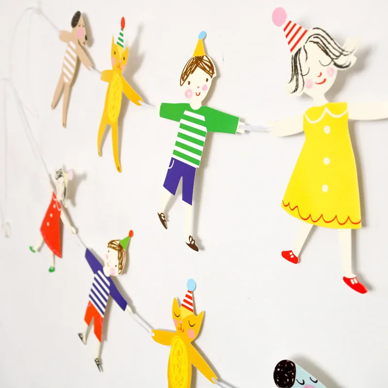 Милый баннер руки в руках для мальчиков девочек кошек и собак из мультфильмов