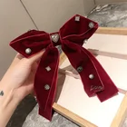 Женские заколки для волос с большим бантом, украшенные кристаллами и жемчугом, высококачественные цветочные аксессуары для волос, стразы, заколки для волос, заколки для волос с цветами