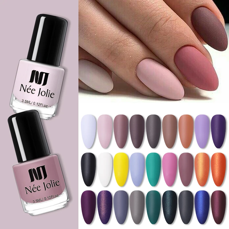 Матовый лак для ногтей 2/1 бутылок цвет яркого искусства однотонный масляный