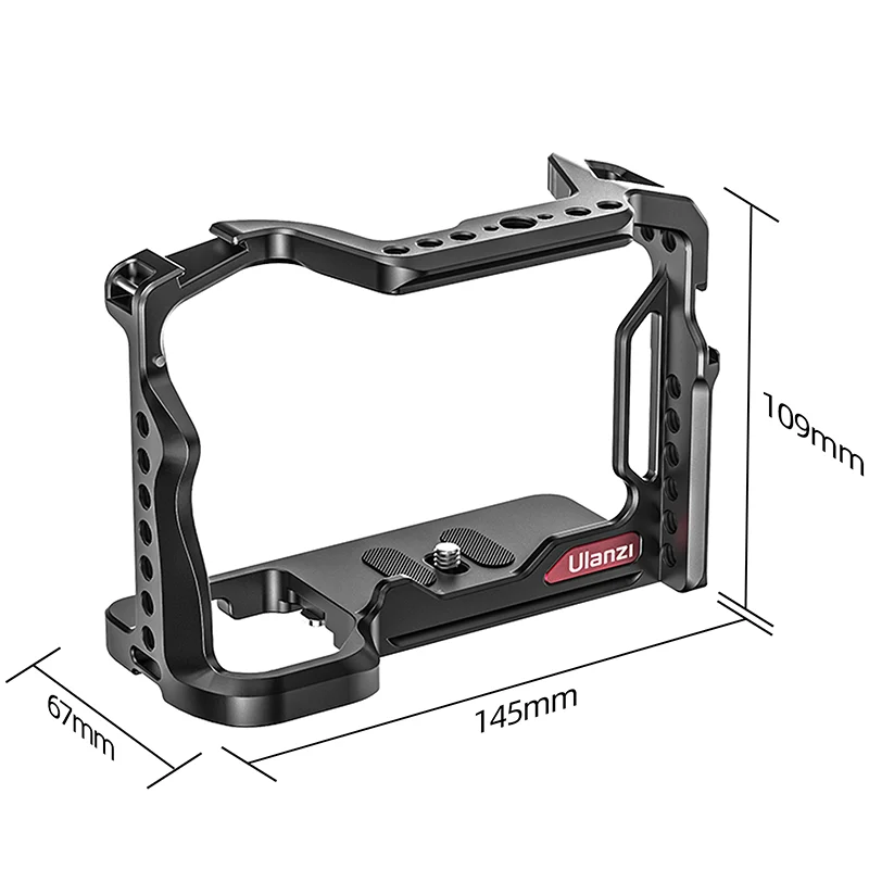 

Camera Metal Cage for Sony A7SIII Protective Housing Case with Extend Cold Shoe for LED Light Microphone Vertical Shooting Cage