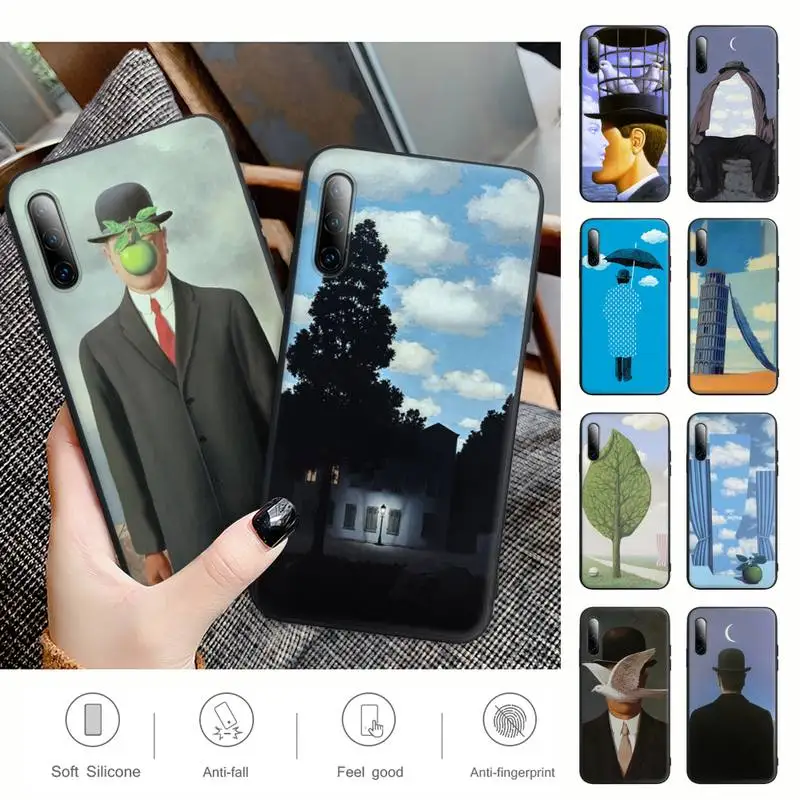 

Rene Magritte Black Silicone Cell Phone Cover For Samsung Galaxy S9 S10 S20 S21 S30 Plus Ultra S10e S7 S8 Case