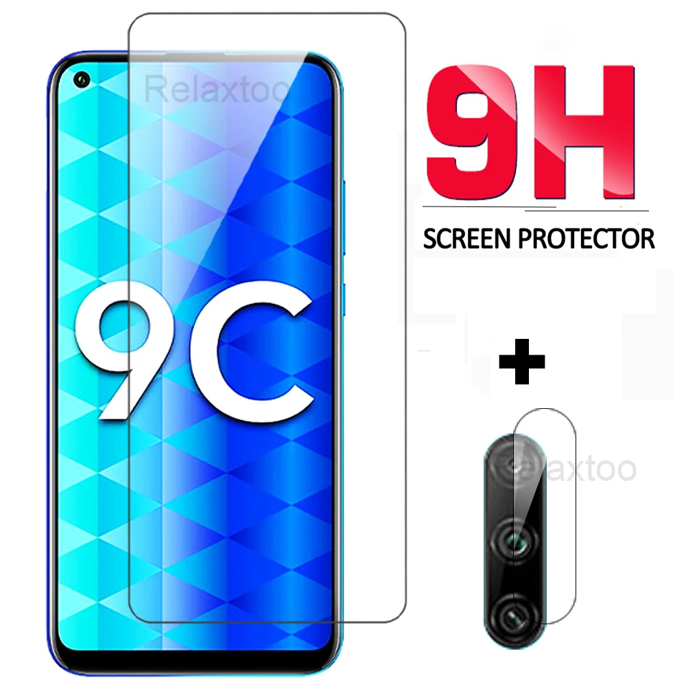 

2 в 1 закаленное стекло для Huawei honor 9c защита для экрана для Huawei honor 9a 9 lite 9s объектив камеры Защитная стеклянная пленка