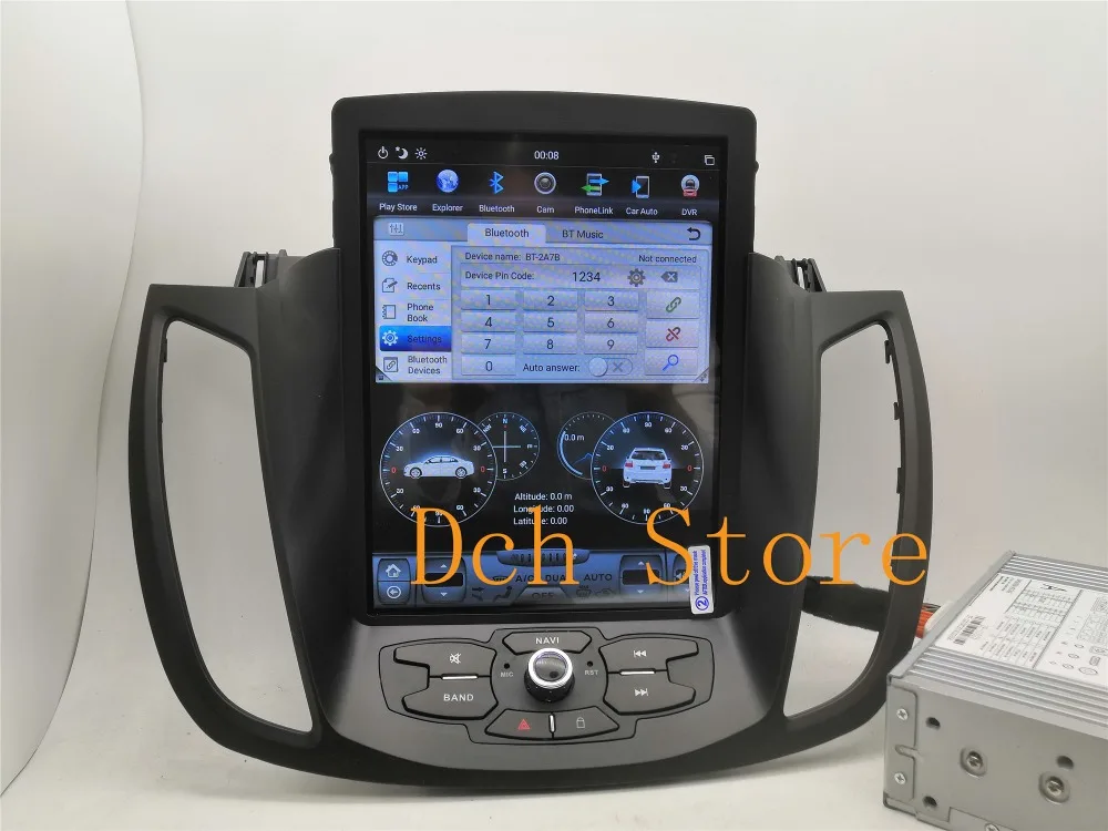 10,4 ''вертикальный экран Tesla стиль Android 8,1 автомобильный DVD gps плеер для Ford Kuga 2013 PX6 CARPLAY радио gps