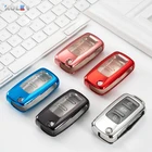 Чехол из ТПУ для автомобильного ключа с полным покрытием, чехол для ключей Volkswagen, VW, Bora, POLO, GOLF, TIGUAN, Passat, Jetta, Beetle, Skoda, чехол для ключей
