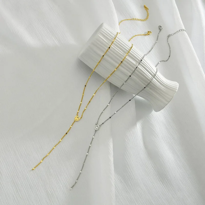 

Французская нишевая бижутерия GgDu, легкая Роскошная бабочка, Y-образное ожерелье для женщин, простая темпераментная Золотая элегантная цепо...