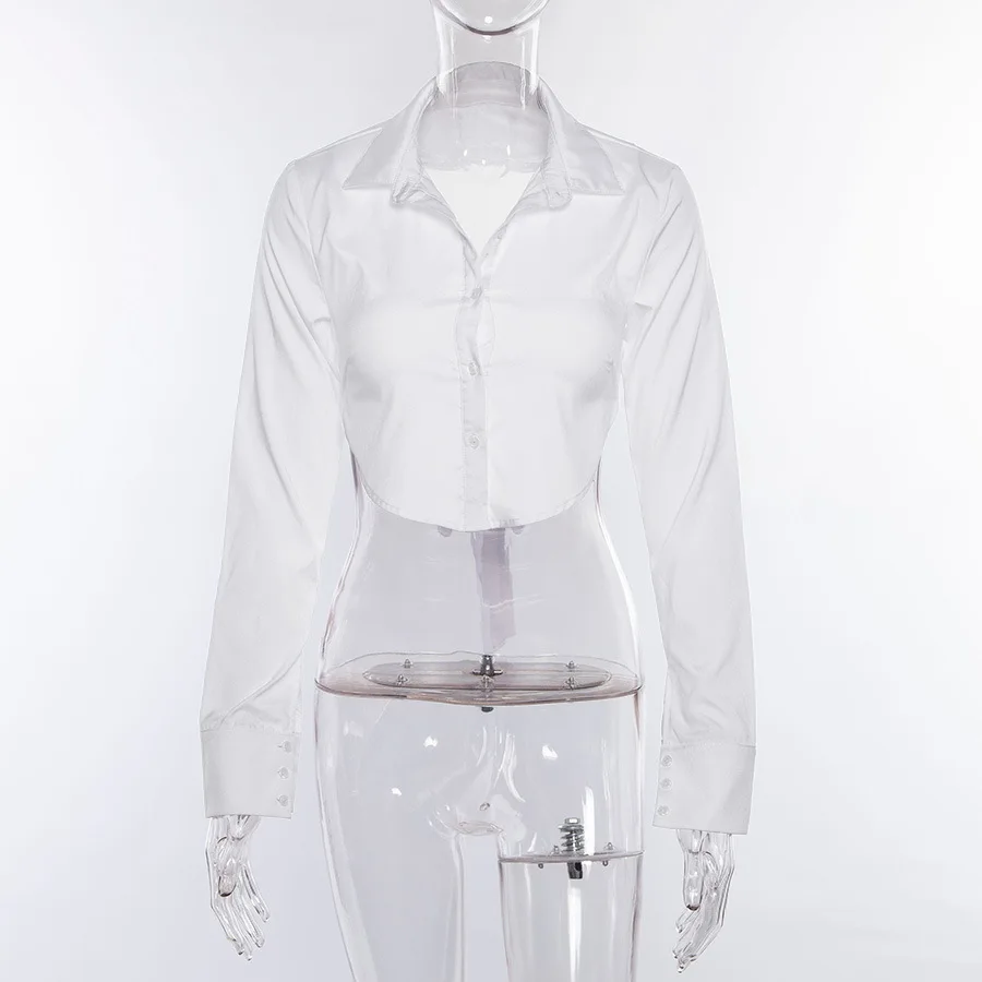 Женские сексуальные укороченные топы с длинным рукавом лидер продаж белая