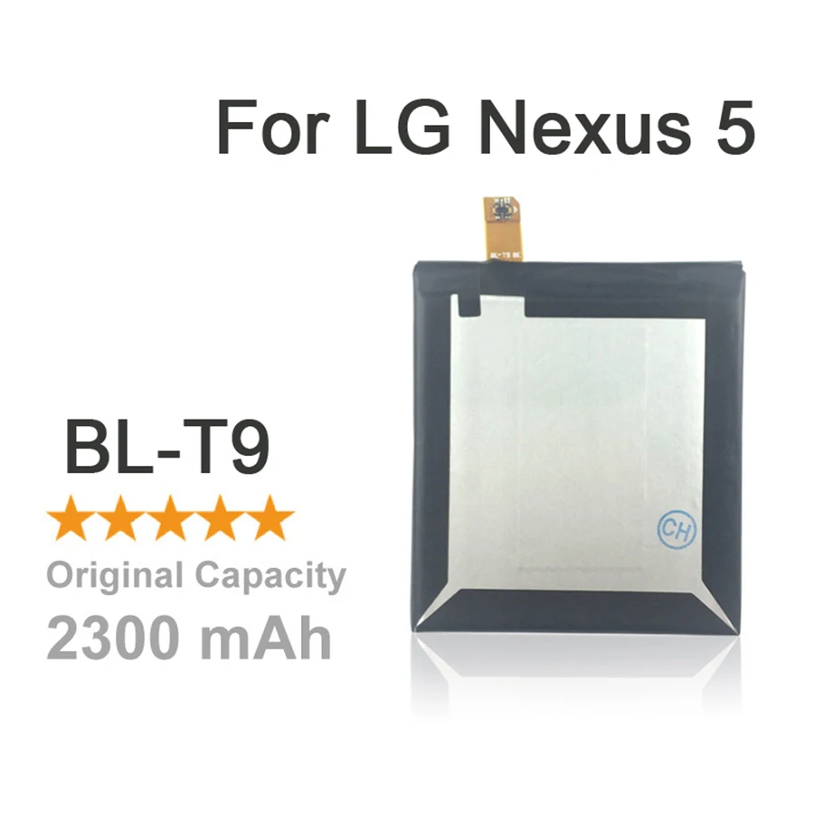 PINZHENG-Bater&iacute;a de tel&eacute;fono de repuesto para LG Nexus 5, E980, Nexus G, D820, D821, BL-T9, BLT9, 100% mAh, novedad, 2300-1
