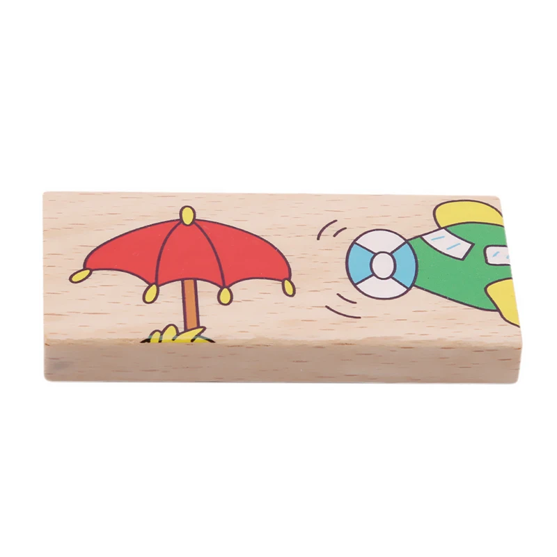 

15pcs/Set Kids Wooden Blocks Toys Baby Animals Domino Building Blocks Cartoon Montessori Intelligence Toy for Children New