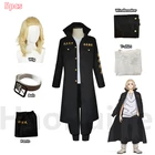 Аниме Tokyo Мстители Manjiro Сано с Микки для детей с размерами Косплэй костюм парик Токио Manji Gang президент форма черный плащ костюм для Хэллоуина вечеринки