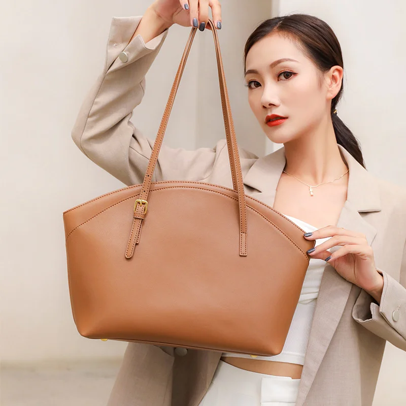 

Bag women 2021 new leather underarm bag large capacity single shoulder bag cowhide women's bag net red live trend