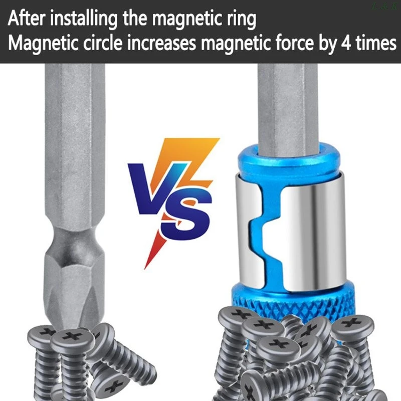 

Universal Magnetizer Strong Magnetic Ring 1/4 Inch 6.35mm Screwdriver Bits Pick