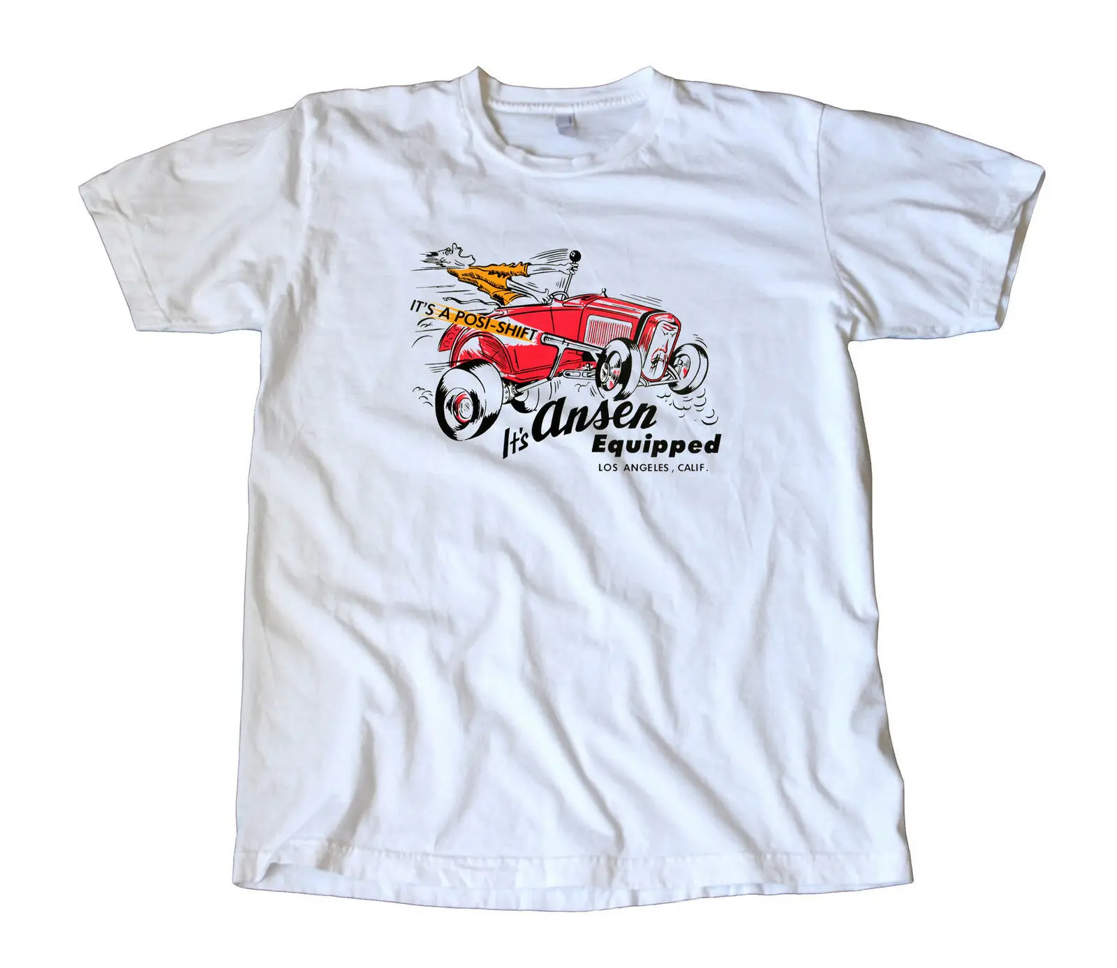 Винтажная футболка с надписью Ansen Hot Rod Gasser скоростной магазин в стиле Los