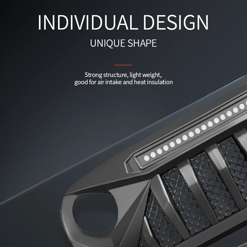 Матовая Черная передняя решетка Mars W светодиодный светодиодные фары для