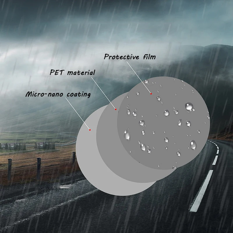 Universal Motorcycle Accessories Helmet Anti-rain Anti-fog Film Racing Electric Car Half-helmet Lens Patch | Автомобили и