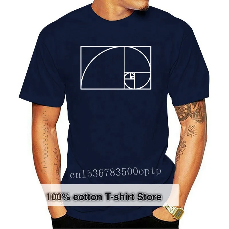 

2019 100% хлопок, топы с коротким рукавом и круглым вырезом, футболки, спираль, Фибоначчи, круглый вырез, Лидер продаж, мужская рубашка из натурал...