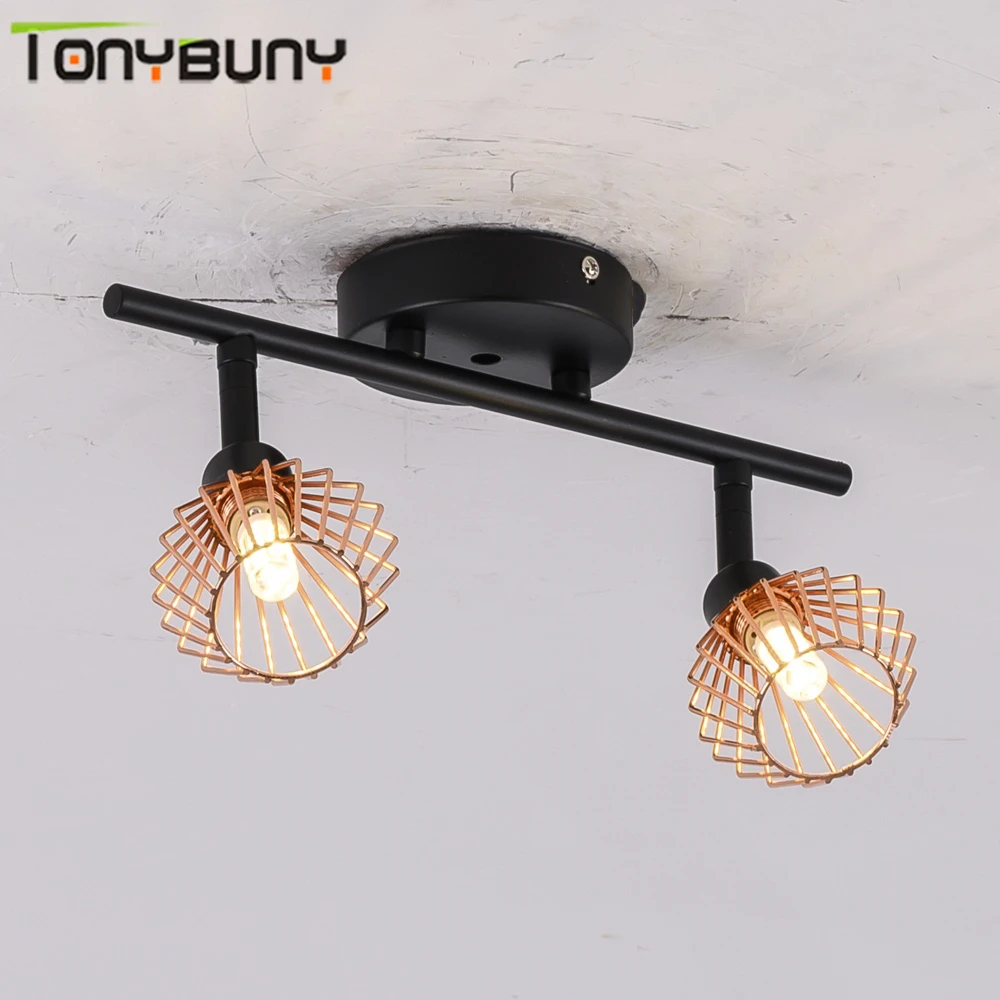 $14.51 Rotation Loft Nordic Ceiling Lights Loft G9 Cage Room Lights Creative Ceiling Light 1/2/3 Heads Lamps for Home Decor Restaurant