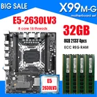 Семейная материнская плата с Xeon E5 2630LV3 LGA2011-3 CPU 4X8 ГБ = 32 Гб 2133 МГц DDR4 память NVME M.2 слот
