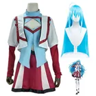 Аниме Vivy флюорит глаза песня Карнавальный костюм для взрослых женская одежда Топ с отложным воротником короткая юбка перчатки чулки набор париков