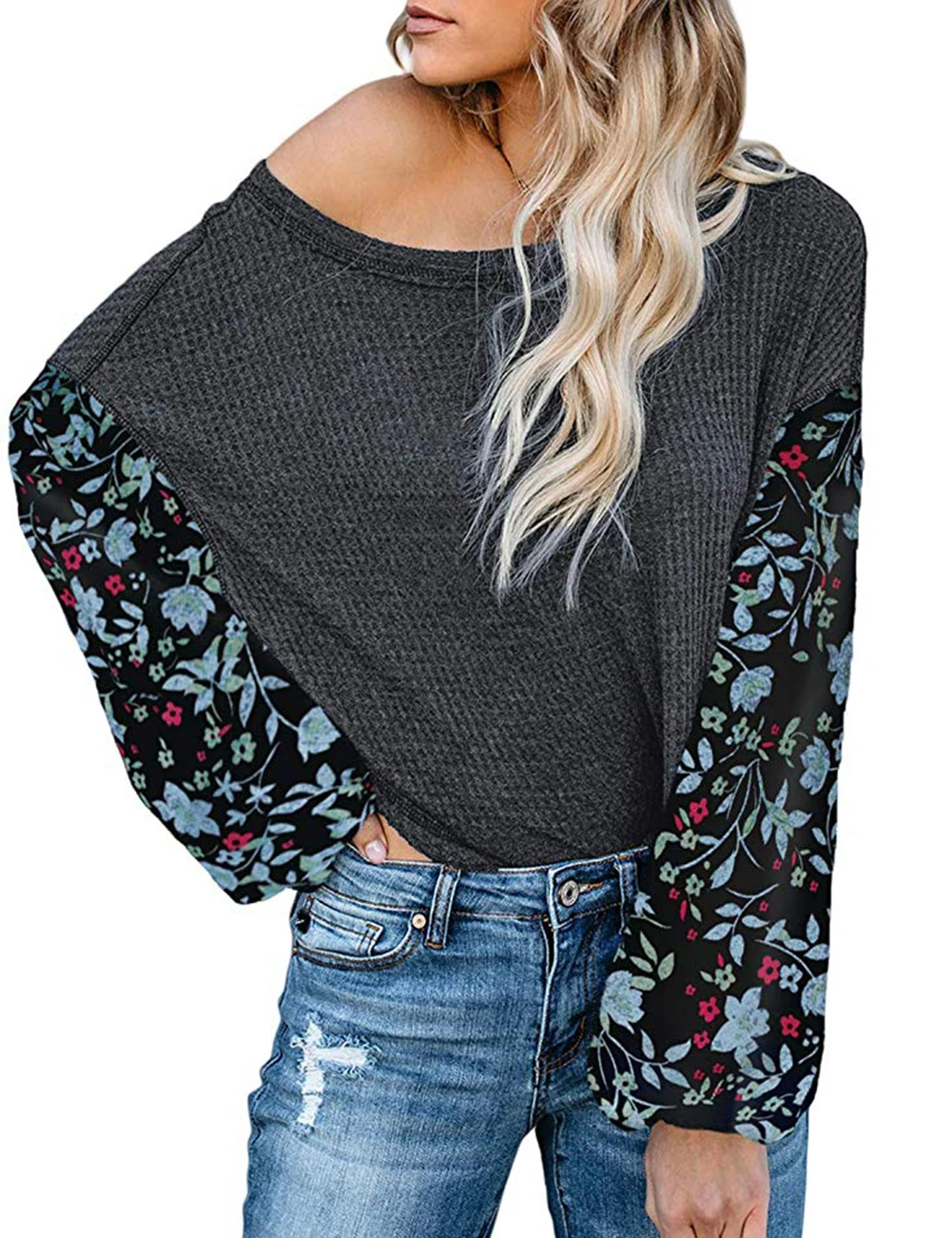 FADZECO Осень Зима Новая женская одежда круглый воротник длинный рукав Топ