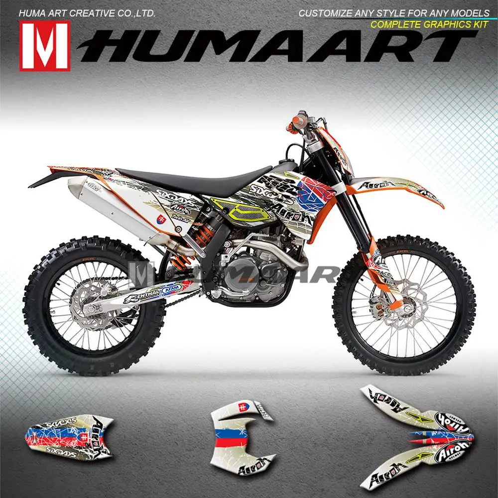 HUMAART мотоцикл Графика комплект виниловая Обёрточная бумага для 125 250 300 400 450 525 530 EXC