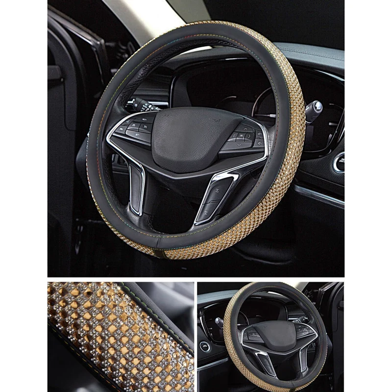 Universal 15 Inch 38cm Leather Steering Wheel Cover for Cars Protector Women | Автомобили и мотоциклы