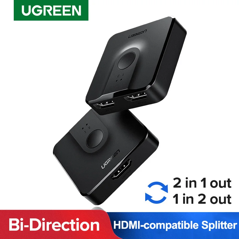 Разветвитель Ugreen 4K HDMI для Xiaomi Mi Box двухсторонний 1x2/2x1 адаптер конвертер выход 2 в 1