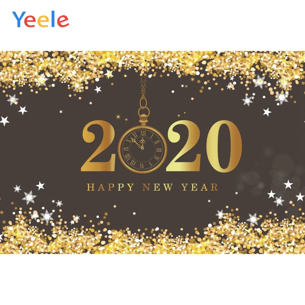Счастливые 2020 новогодние вечерние рождественские фон Золотой горошек свет боке