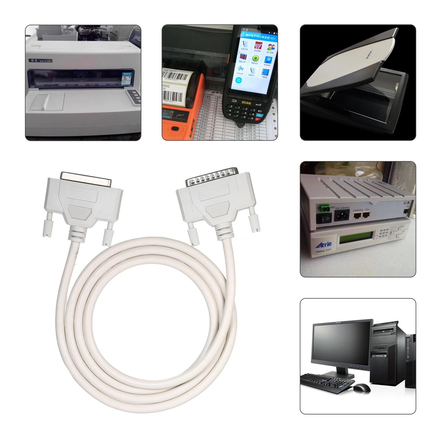 25Pin DB25 принтер удлиняющий кабель параллельный папа к женскому LPT M F 1 4 м